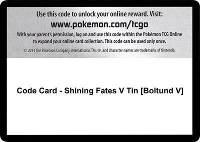 Code Card - Shining Fates V Tin [Boltund V]