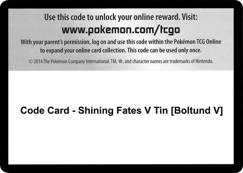 Code Card - Shining Fates V Tin [Boltund V]  from Shining Fates