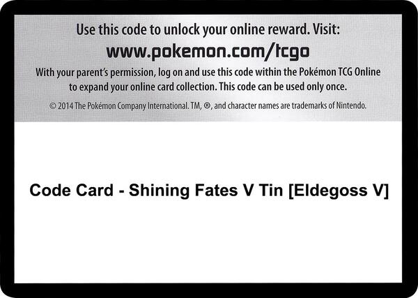 Code Card - Shining Fates V Tin [Eldegoss V]