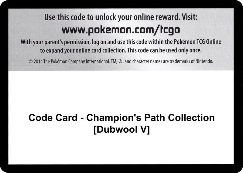 Code Card - Champion's Path Collection [Dubwool V]  from Champion's Path