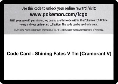 Code Card - Shining Fates V Tin [Cramorant V]