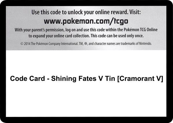 Code Card - Shining Fates V Tin [Cramorant V]