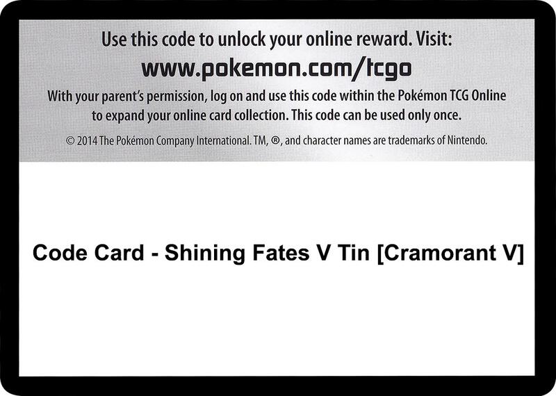 Code Card - Shining Fates V Tin [Cramorant V]  from Shining Fates