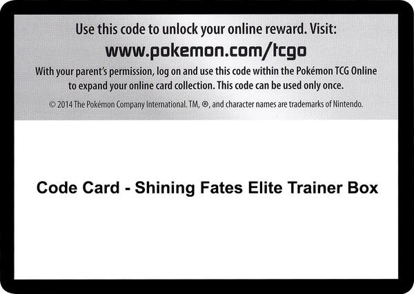 Code Card - Shining Fates Elite Trainer Box