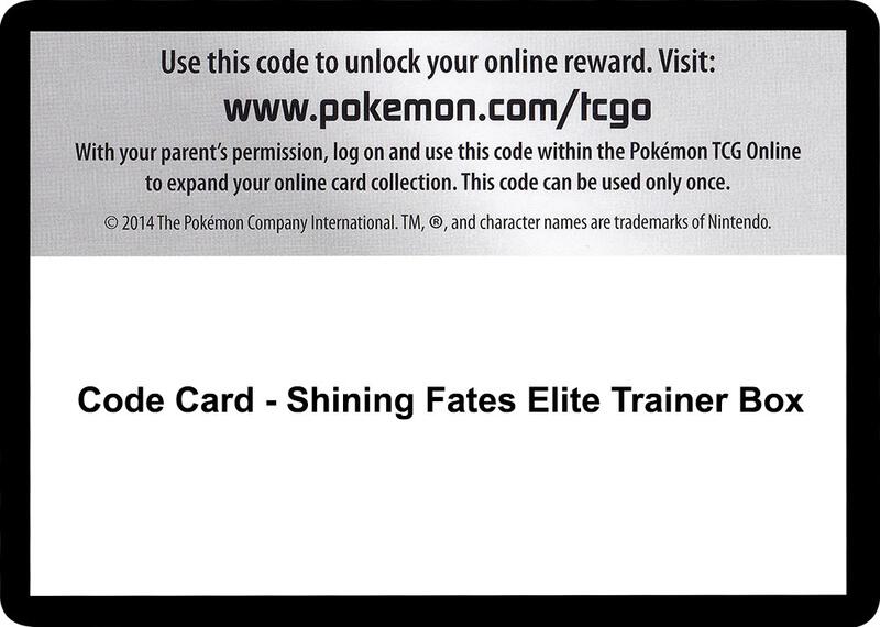 Code Card - Shining Fates Elite Trainer Box  from Shining Fates