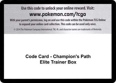 Code Card - Champion's Path Elite Trainer Box