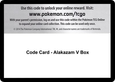 Code Card - Alakazam V Box