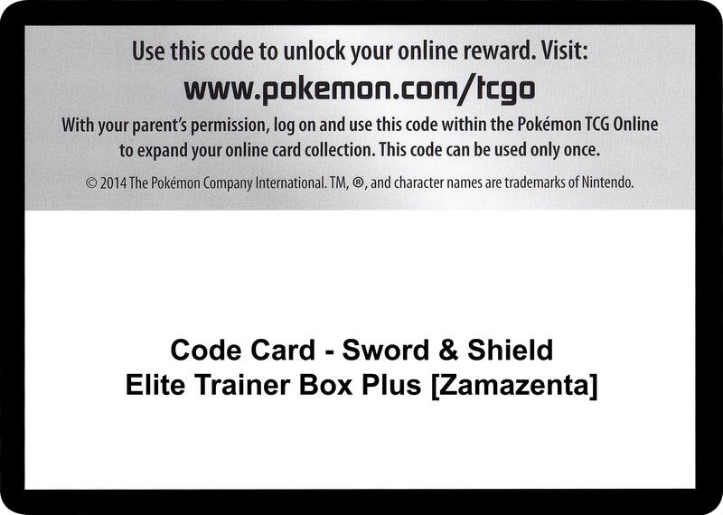Code Card - Sword & Shield Elite Trainer Box Plus [Zamazenta]  from SWSH04: Vivid Voltage