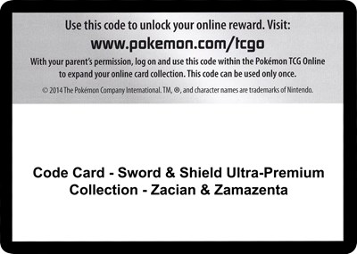Code Card - Sword & Shield Ultra-Premium Collection - Zacian & Zamazenta