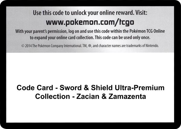 Code Card - Sword & Shield Ultra-Premium Collection - Zacian & Zamazenta