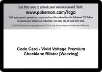 Code Card - Vivid Voltage Premium Checklane Blister [Weezing] · SWSH04: Vivid Voltage · #— · Normal