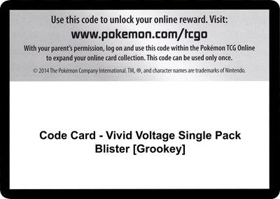 Code Card - Vivid Voltage Single Pack Blister [Grookey]