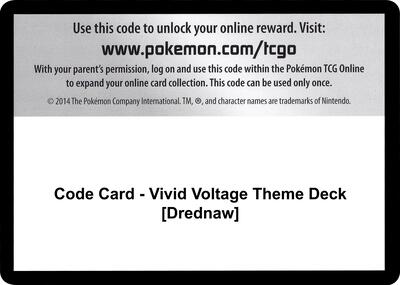 Code Card - Vivid Voltage Theme Deck [Drednaw]