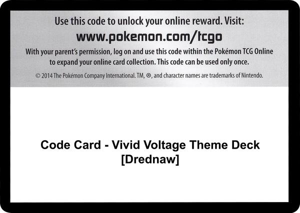 Code Card - Vivid Voltage Theme Deck [Drednaw]