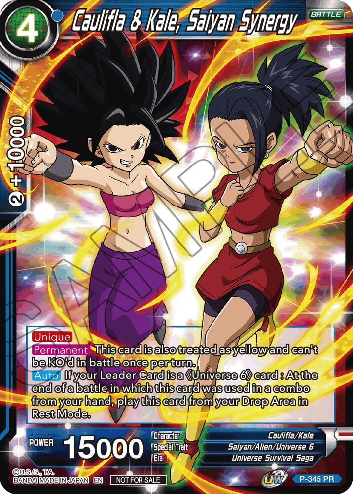 Caulifla & Kale, Saiyan Synergy - Tournament Promotion Cards - Dragon Ball Super: Masters Caulifla & Kale, Saiyan Synergy - Tournament Promotion Cards - Dragon Ball Super: Masters