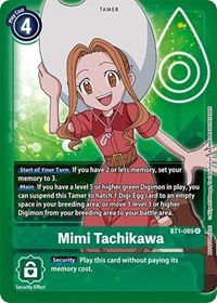 Mimi Tachikawa - BT1-089 (Official Tournament Pack Vol.3) - Release Special Booster 1.0 - Digimon card