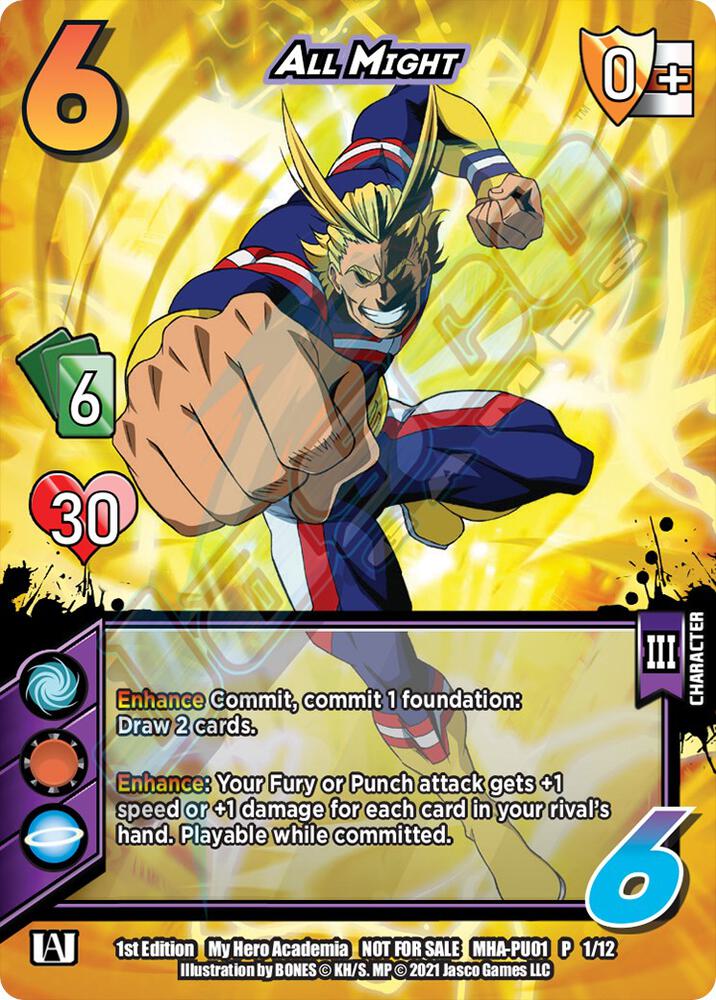 All Might (Plus Ultra Pack 1) - UniVersus: My Hero Academia Promo Cards -  UniVersus
