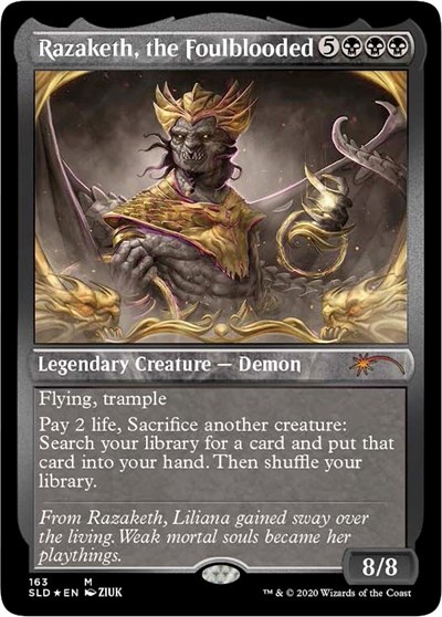 Razaketh the Foulblooded Foil Etched