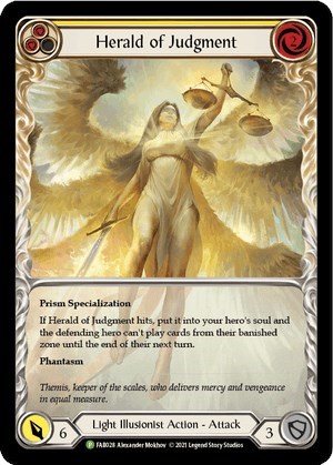 Herald of Judgment - FAB028 Flesh and Blood: Promo Cards Promo Flesh and Blood card — value and price