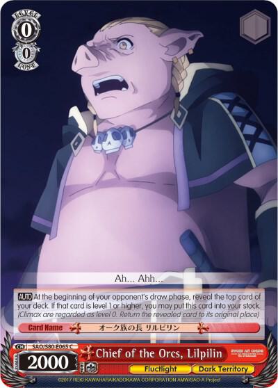 Chief of the Orcs, Lilpilin - Sword Art Online -Alicization- Vol.2