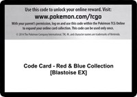 Code Card - Red & Blue Collection [Blastoise EX]