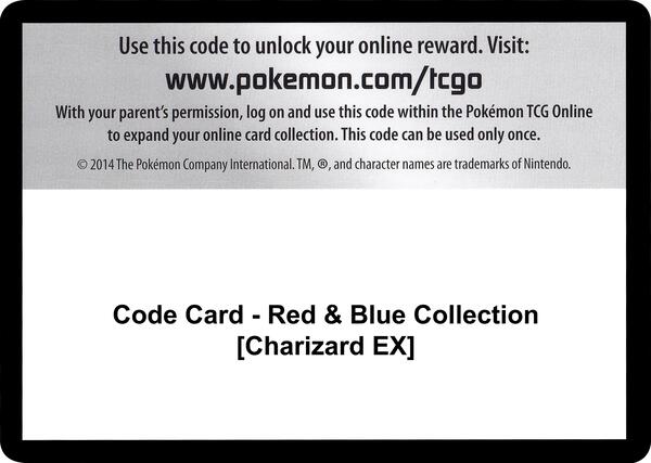 Code Card - Red & Blue Collection [Charizard EX]