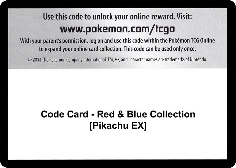 Code Card - Red & Blue Collection [Pikachu EX]  from Generations