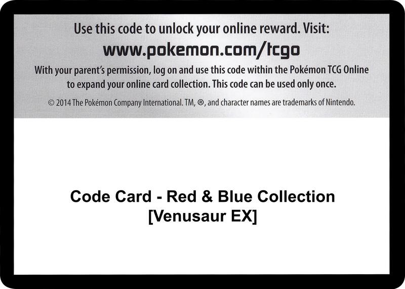 Code Card - Red & Blue Collection [Venusaur EX]  from Generations