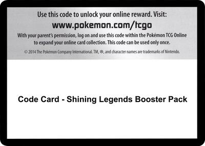 Code Card - Shining Legends Booster Pack