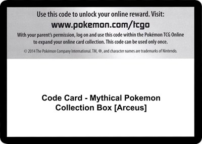 Code Card - Mythical Pokemon Collection Box [Arceus]