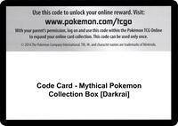 Code Card - Mythical Pokemon Collection Box [Darkrai] · Generations · #— · Normal