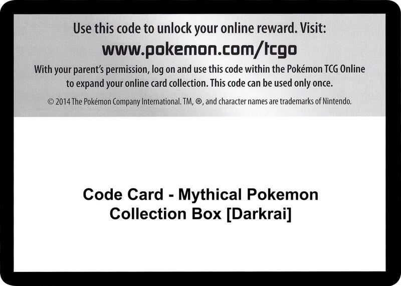 Code Card - Mythical Pokemon Collection Box [Darkrai]  from Generations