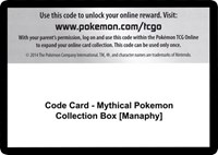 Code Card - Mythical Pokemon Collection Box [Manaphy] from Generations Pokemon card image