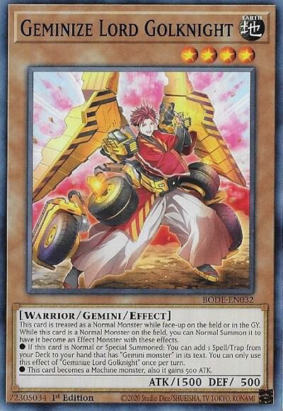 Geminize Lord Golknight - Burst of Destiny - YuGiOh - TCGplayer.com