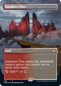 Sundown Pass (Borderless) - Innistrad: Crimson Vow - Magic: The Gathering card