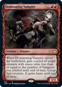 Dominating Vampire (Showcase) - Innistrad: Crimson Vow - Magic: The Gathering card