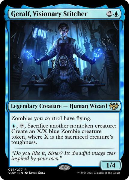 mtg blue zombie cards Mono-Blue Zombie Tribal with Geralf, Visionary Stitcher in EDH