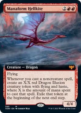 Manaform Hellkite (Extended Art) - Innistrad: Crimson Vow - Magic