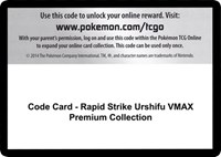 Code Card - Rapid Strike Urshifu VMAX Premium Collection from SWSH08: Fusion Strike Pokemon card image
