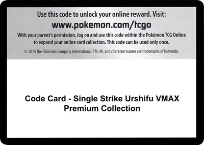 Code Card - Single Strike Urshifu VMAX Premium Collection