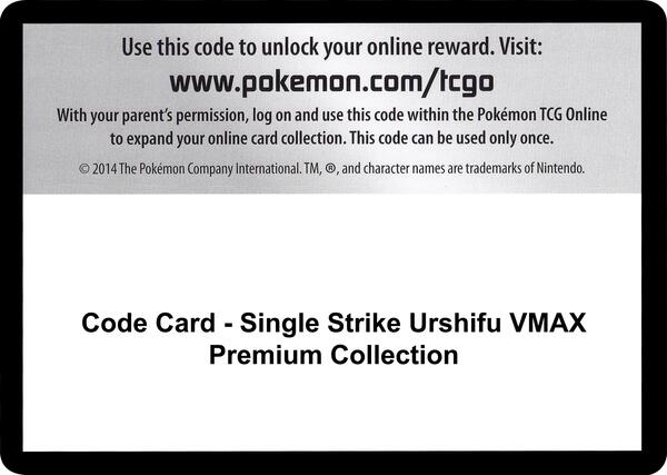 Code Card - Single Strike Urshifu VMAX Premium Collection