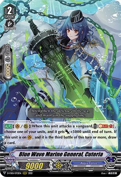 Blue Wave Marine General, Cuteria