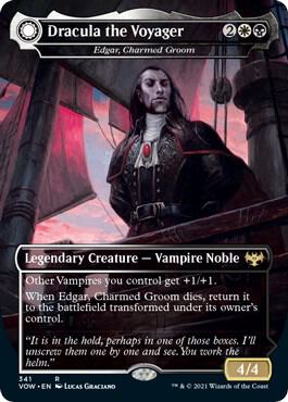 mtg dracula cards Edgar, Charmed Groom (borderless)