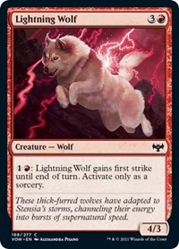 Lightning Wolf - Innistrad: Crimson Vow - Magic: The Gathering card