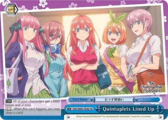 Quintuplets Lined Up (Blue)