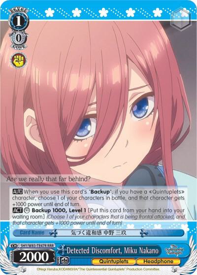 Detected Discomfort, Miku Nakano (RRR)
