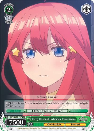Overly Unnatural Declaration, Itsuki Nakano