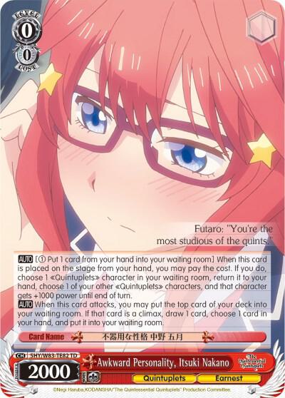 Awkward Personality, Itsuki Nakano