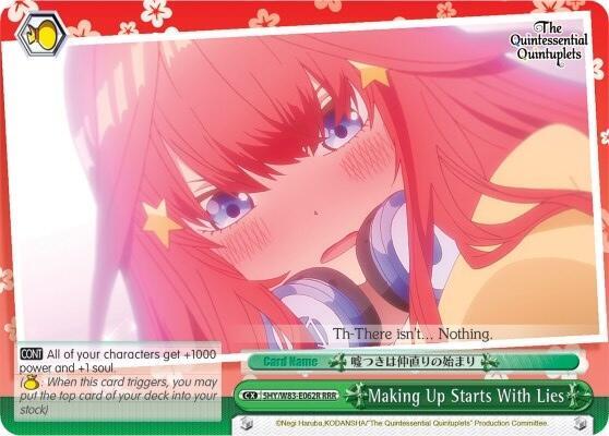 Making Up Starts With Lies (RRR)