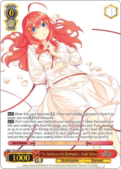 The Quintessential Quintuplets, Itsuki Nakano (HYR) card